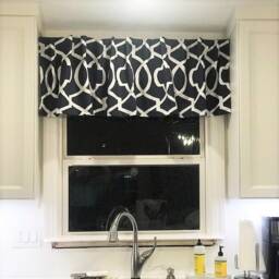 Custom Navy Blue Valance - Premier Prints Modern Window Treatments - Choose Your Size Curtain Topper - Straight Or Wavy Valance - thumbnail 3
