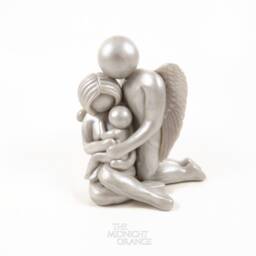 Custom Family Memorial Sculpture Loss Of Father, Angel Dad Gift - thumbnail 3