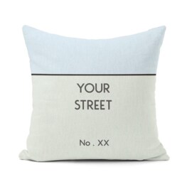 Property Board Style Personalised Cushion Custom Door Number Street Name & Background Colour Fun Home Decor Gift For Housewarming - thumbnail 2
