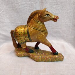 Yellow Aventurine Horse Statue - Feng Shui Success Stallion Sculpture Career Wealth Decor Gift