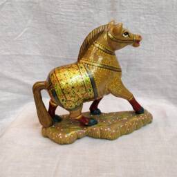 Jade Stone Horse Statue Sculpture, Gemstone Horse, Carved Animals, Home Decoration, Figurine, Garden Statue, Cowboy - thumbnail 2