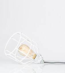 No.15 Industrial Pendant in White - Cage Lamp - thumbnail 3