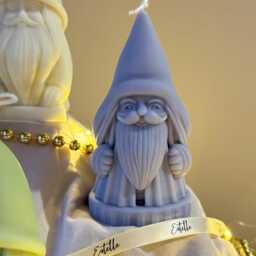 Hand Poured Santa Candle Christmas Soy Wax Festive Decor - thumbnail 2