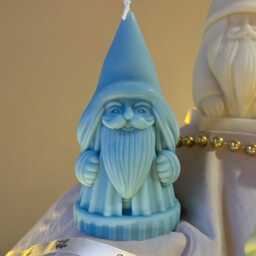 Hand Poured Santa Candle Christmas Soy Wax Festive Decor - thumbnail 3