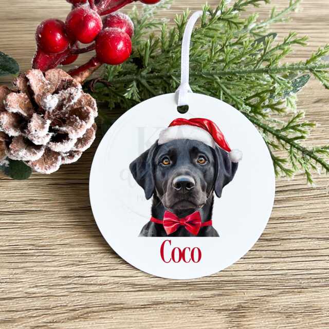 Personalised Dog Bauble, Custom Christmas Ornament, Pet Owner Gift, Lover Decoration - image 1