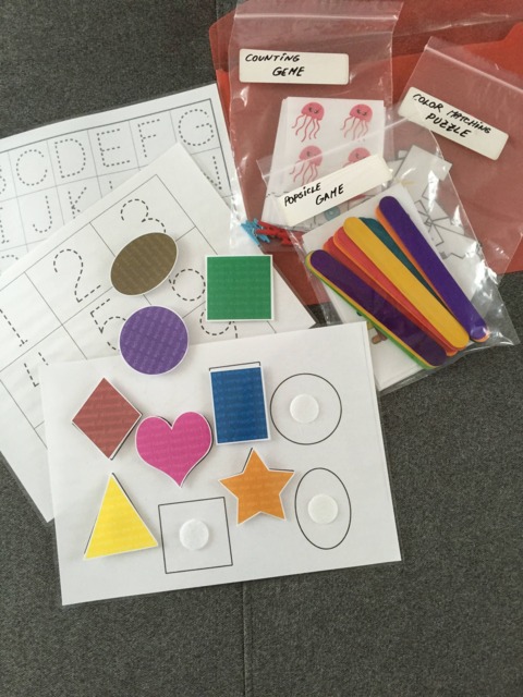 Preschool Busy Bag Shape, Color & Alphabet Learning Activities - image 1