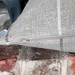 1527. Rustic Plum Stripe, 100% Linen Cushion Cover, Various Sizes Available - thumbnail 4