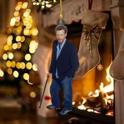 House Md Christmas Ornament, Gregory With Doctors Cast, Retro Tv Show Fan Gift, Custom Holiday Tree Decoration, Medical Drama Ornament - thumbnail 1