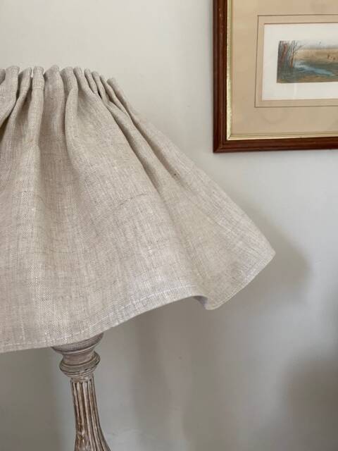 Linen & Cotton Loose Ruffle Lampshade - image 1