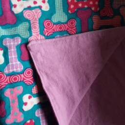 Dog Bones Theme Double Sided Flannel Baby Blanket Whimsical - thumbnail 2