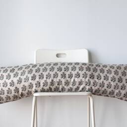 Floral Block Print Lumbar Pillow Cover Boho Farmhouse Decor - 14 X 48 - thumbnail 3