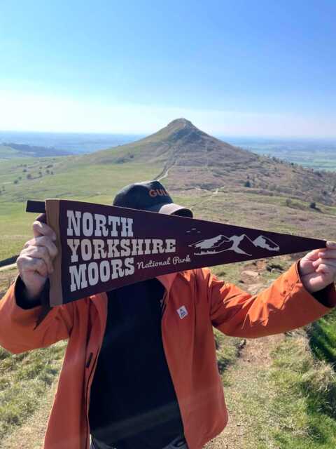 North Yorkshire Moors Felt Pennant Flag National Park Souvenir - image 1