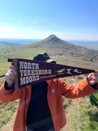North Yorkshire Moors Felt Pennant Flag National Park Souvenir - thumbnail 1