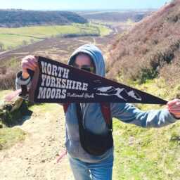 North Yorkshire Moors Felt Pennant Flag National Park Souvenir - thumbnail 2