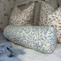 "Floral Bolster Cushion 16"" X 6" - thumbnail 4