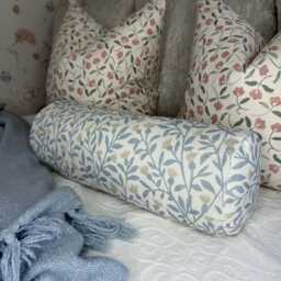"Floral Bolster Cushion 16"" X 6" - thumbnail 1