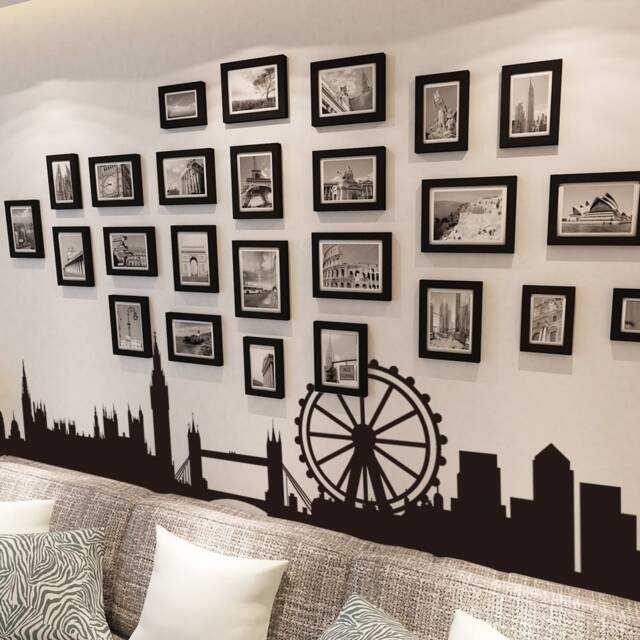 London Skyline Wall Decal Cute Vinyl Sticker Home Arts Europe City Decals England - 199 - image 1