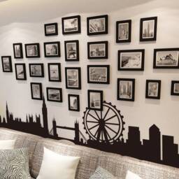 London Skyline Wall Decal Cute Vinyl Sticker Home Arts Europe City Decals England - 199 - thumbnail 1
