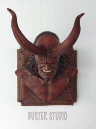 Hell Boy Wall Statue - 1/3 Resin Kits Collectible Handmade Sculpture Hyper Detail - thumbnail 1