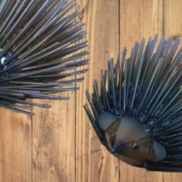 Handcrafted Metal Hedgehogs Outdoor Garden Sculptures. Decoration - 2-4 - thumbnail 2
