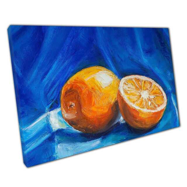 Oranges Still Life Oil Painting Canvas Art Print For Home Office D??cor - image 1