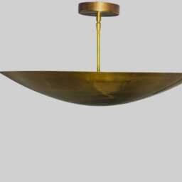 6 Light Elegant Perforered Ceiling Flush Mount - Pendant Mid Century Modern Raw Brass Sputnik Chandelier Light Fixture - thumbnail 2