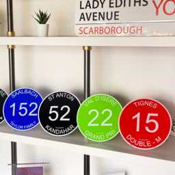 Personalised Family Ski Piste Marker Custom Acrylic Skier Decor, Man Cave Sign - thumbnail 1