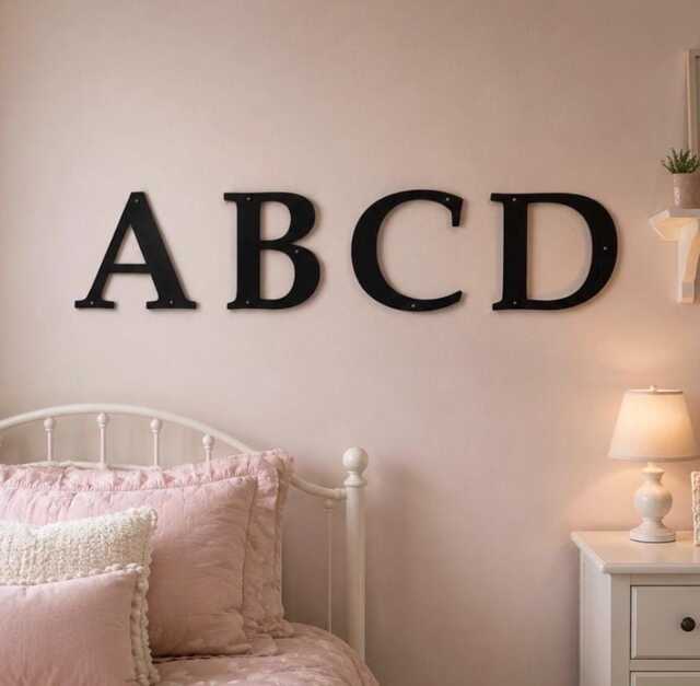 Metal Letters Wall Art Alphabet Sign 6 Inch Industrial Home Styling Steel Personalized Initial Monogram Nursery Name Wedding Signage - image 1