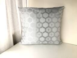White & Silver Decor Pillow Cover, Brocade Case, Japanese Obi Brocade, Sofa Bedding, Japan Throw Kimono Cushion
