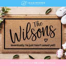 He Just Hasn't Asked Yet Door Mat - Eventually Funny Doormat Married Custom - thumbnail 1