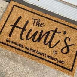 He Just Hasn't Asked Yet Door Mat - Eventually Funny Doormat Married Custom - thumbnail 2
