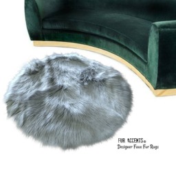 Faux Sheepskin Rug - Round Shag Area Rug, Usa Made