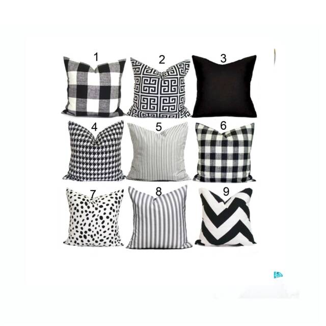 Black Pillow Cover Sale, Throw Covers For 20x20, 18x18, 16x16 Inserts, All Sizes Incl Euro Shams & Lumbars - image 1