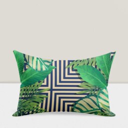 Tropical Jungle Cushion Covers, Botanical, Giraffe, Cactus & Leaf Print Decorative Pillow Cases, Modern Nature Throw Covers - thumbnail 4