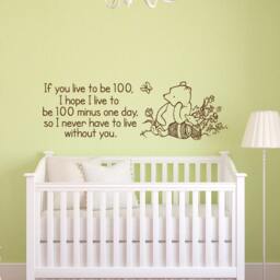 Winnie The Pooh Quote Wall Decal Classic Nursery Decor P135 - thumbnail 1