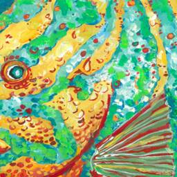 Coastal Art Print With Striped Grouper Beach House Art Tropical Fish Print Ocean Coastal Wall 11 X 14 - thumbnail 3