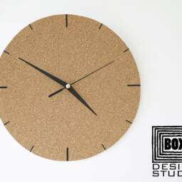 Cork Wall Clock Silent Gift For Her, Art Home Decor Her Anniversary Wedding Gift, Bedroom Living Room - thumbnail 2