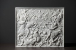 Carved Marble Relief Of The Four Horsemen Apocalypse By Julius Schnorr Von Carolsfeld Artist Sculpture - thumbnail 1