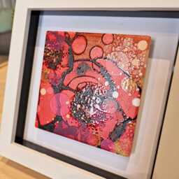 Red Poppy Framed Wall Art Small Floral Home Decor - thumbnail 3