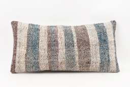 Handmade Turkish Kilim Pillow Cover Bohemian Lumbar Cushion - 12x24