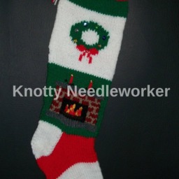 PDF Pattern Only Around The Fire Hand Knitted Christmas Stocking Pattern - thumbnail 2