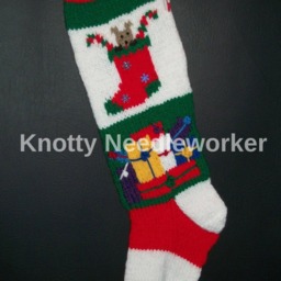 PDF Pattern Only Around The Fire Hand Knitted Christmas Stocking Pattern - thumbnail 3