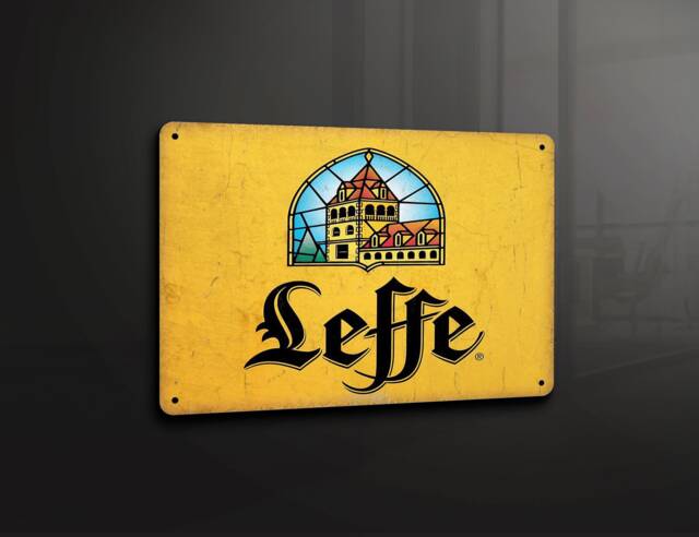 Leffe Belgium Pub Beer Bar - Metal Sign Plaque Wall Art Decor Signage
