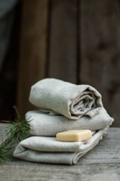 Natural Linen Towels Set Heavy Bath 4 Rustic Pre Washed Unisex Tan Bathroom Family Undyed Couple Bundle