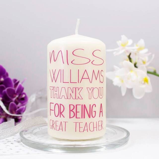 Teacher Thank You Candle - For Teachers Teaching Assistant Gift - image 1