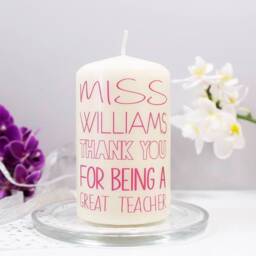 Teacher Thank You Candle - For Teachers Teaching Assistant Gift - thumbnail 1