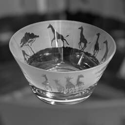 Giraffe Crystal Bowl - Clear Crystal Glass 13.5cm Bowl With Giraffe Frieze Design - thumbnail 2