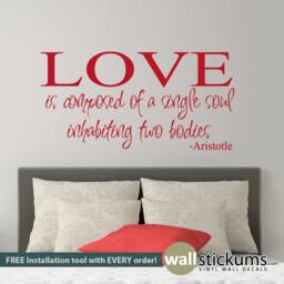 Aristotle Love Quote Wall Decal - Vinyl Art - thumbnail 1