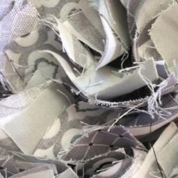 Baby Rag Rug, Gray, White Boho Chic Area Shag Rugs, Shabby Floor Mat, Welcome Newborn Photo Prop 36 - thumbnail 2
