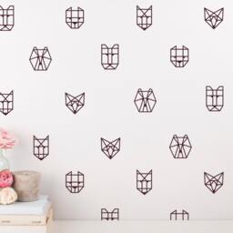 Geometric Animal Wall Decals - 30 Vinyl Unique Decal Set, Decals, Gold Decor, Art, Stickers - thumbnail 2